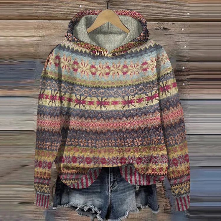 Gaby | Pull Motif Ethnique Vintage