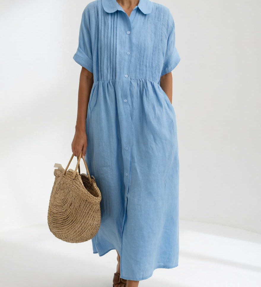 Lysandra™ — Robe d'Été chemise fluide estivale
