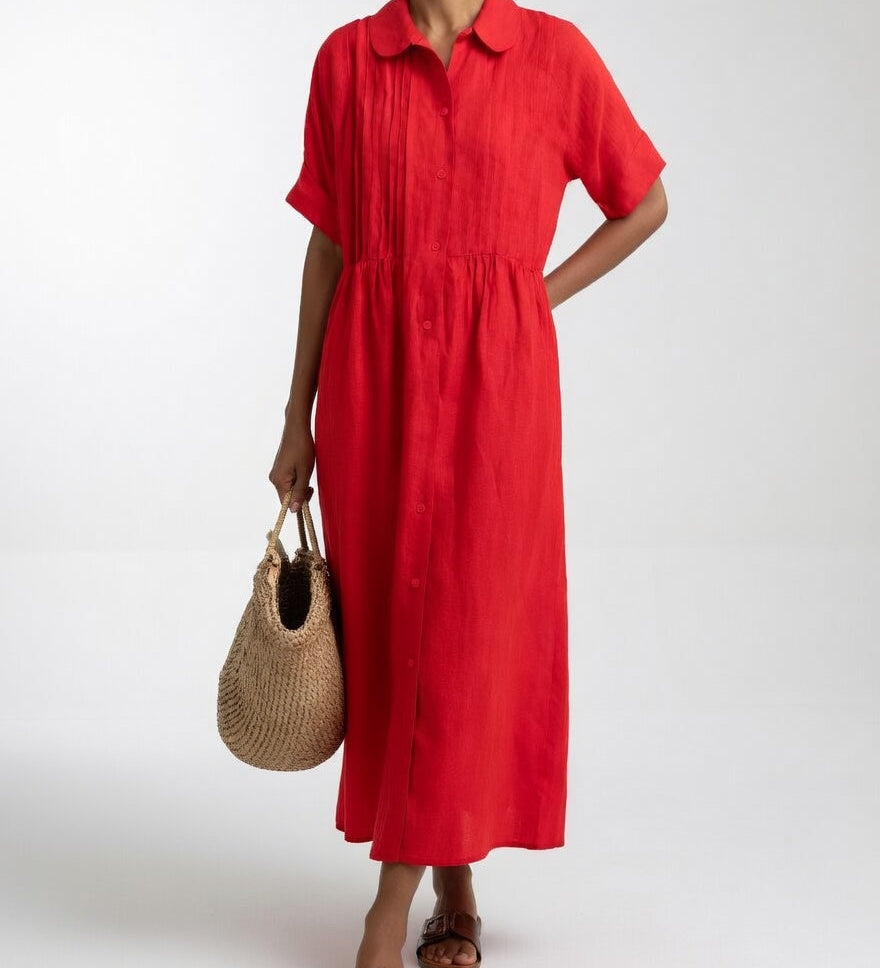 Lysandra™ — Robe d'Été chemise fluide estivale