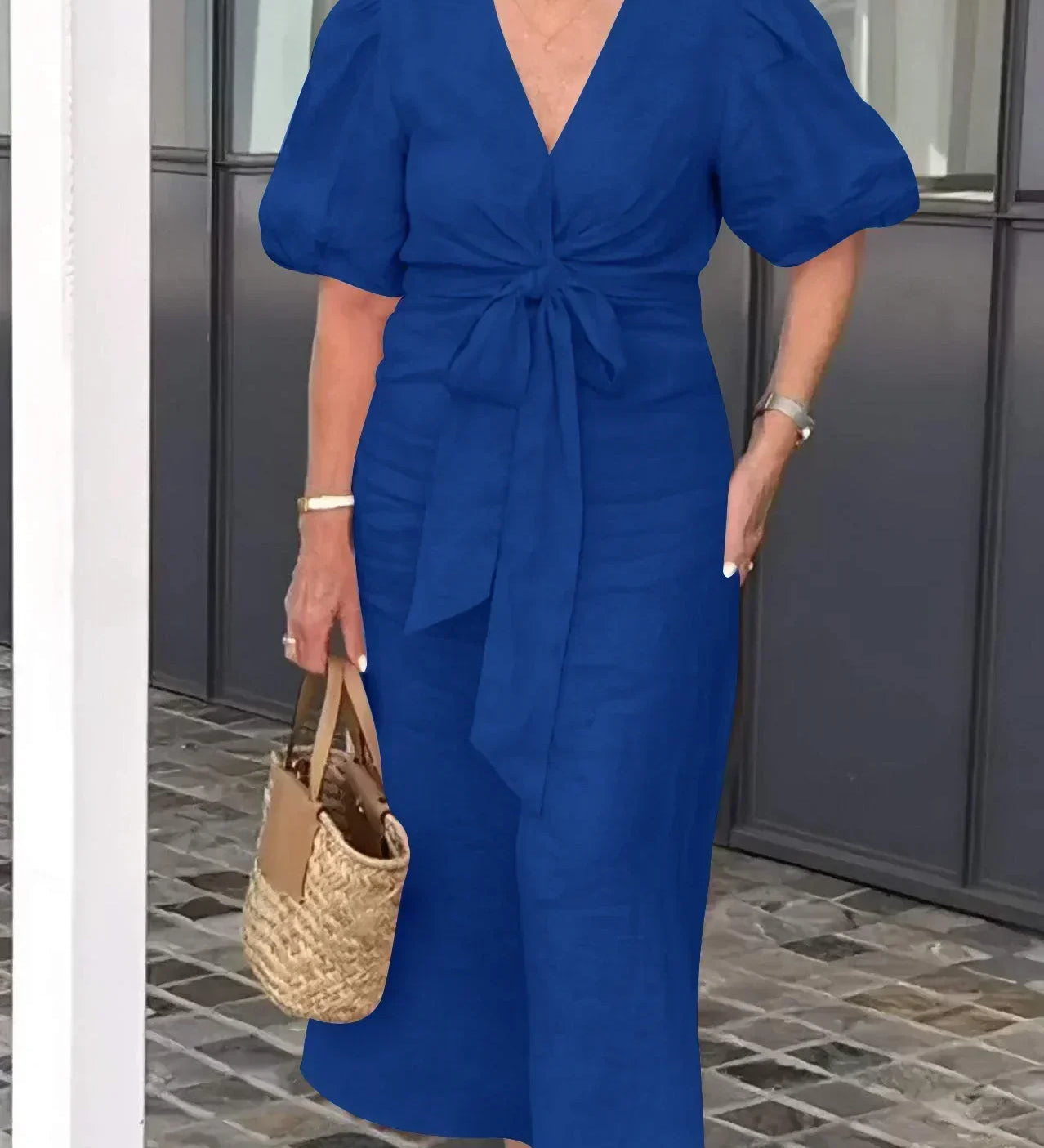 LYNORA | ROBE MIDI RAFFINÉE ENCOLURE V