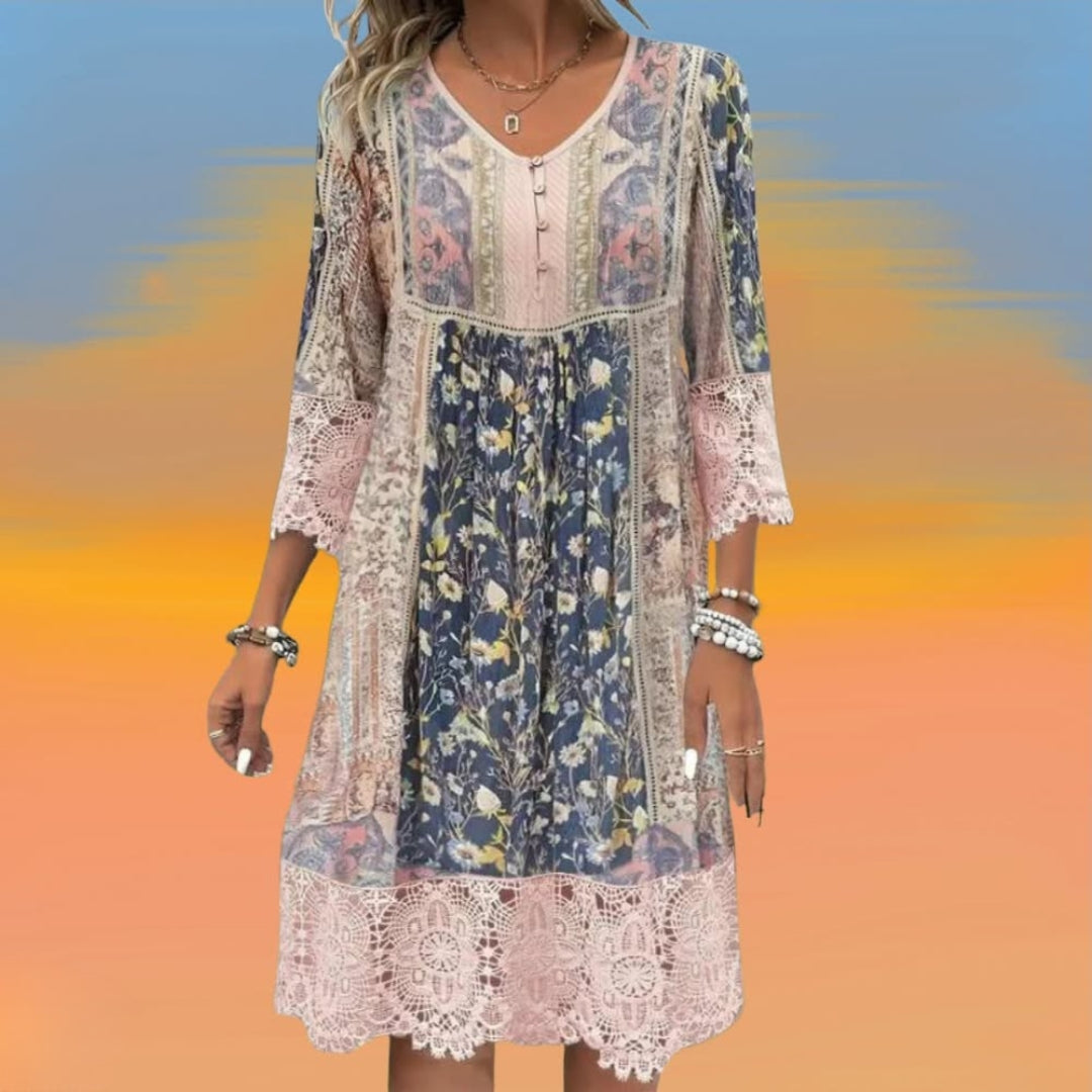 NAYA | ROBE MIDI FLUIDE BOHÈME RAFFINÉE
