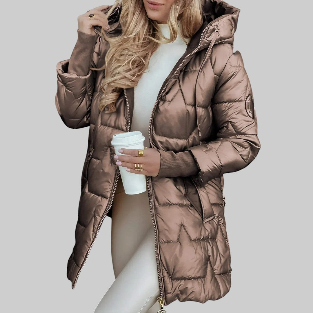 Cecilia | Manteau Automnal Chic à Capuche