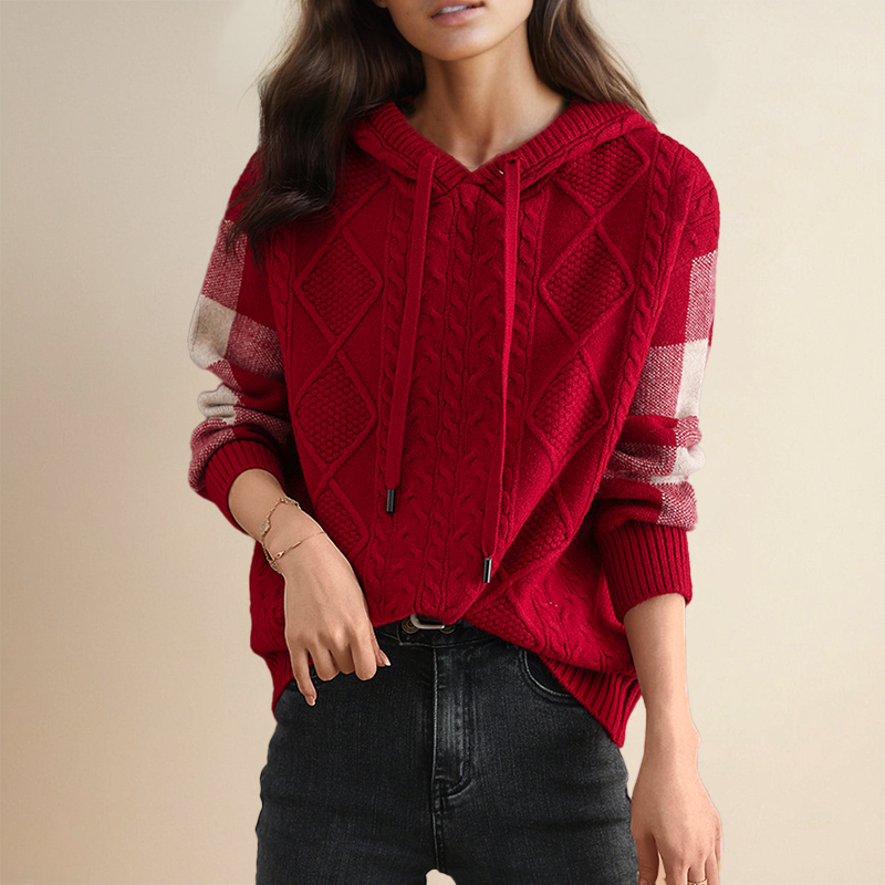 Emily | Pull à Capuche Torsadé